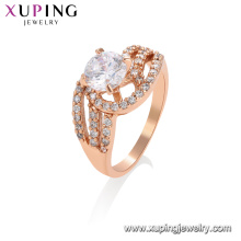 15578 Xuping fashion jewelry China wholesale rose gold ring elegant designs rings charm jewelry for women